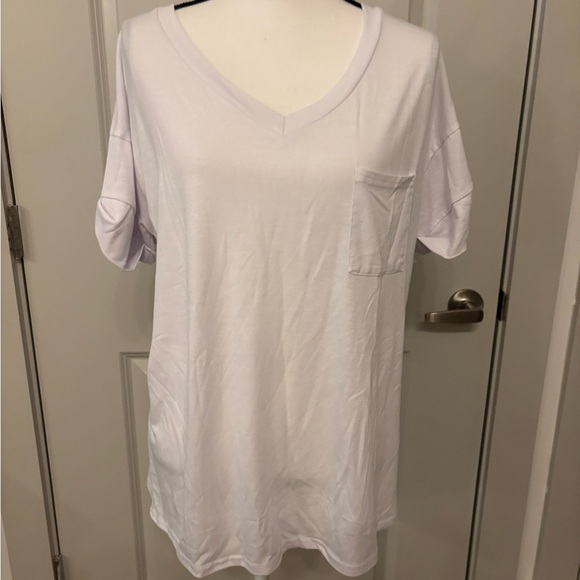 Basic white v-neck tee soft comfy classic size XL - Picture 2 of 11